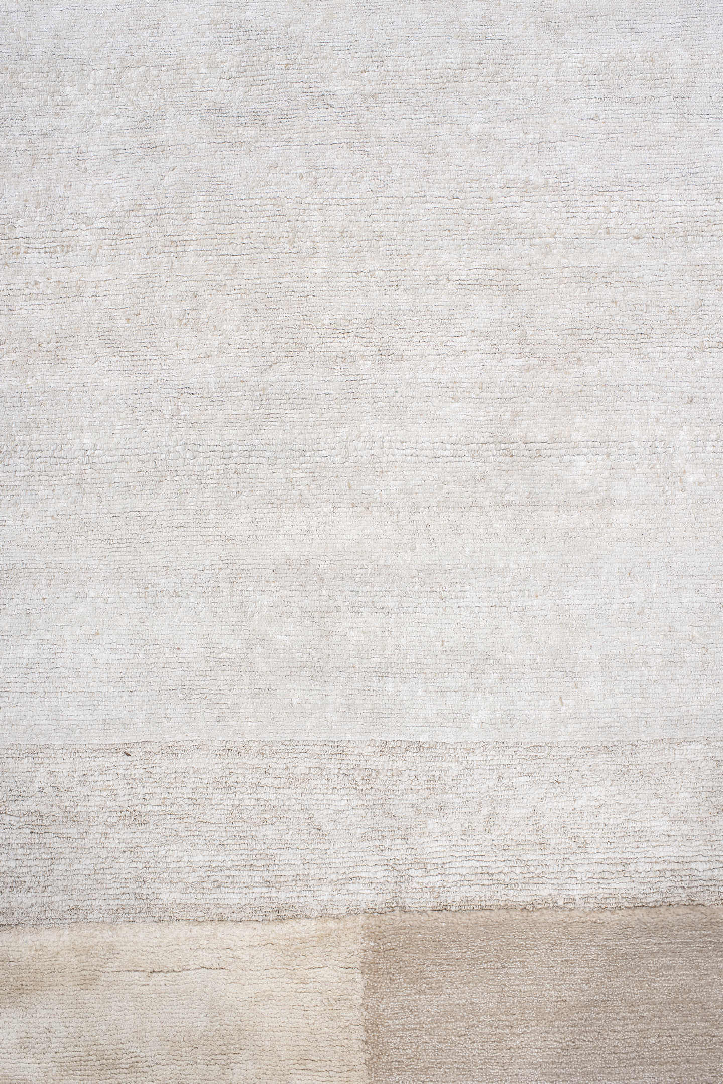 9' x 12' one-of-a-kind handmade handmade Modern large size rug. Color palette: ivory, beige, taupe, cream, camel, gray