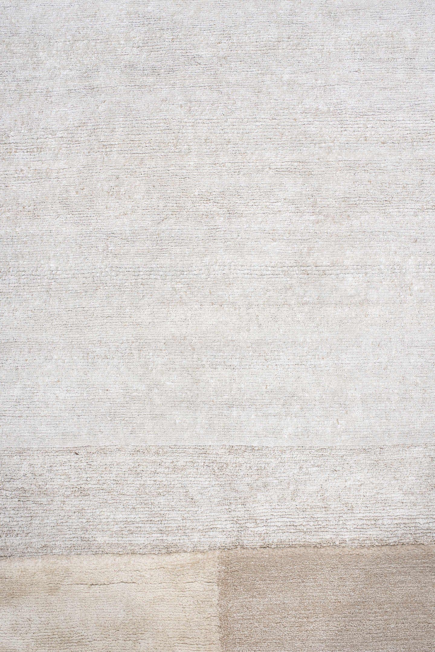 9' x 12' one-of-a-kind handmade handmade Modern large size rug. Color palette: ivory, beige, taupe, cream, camel, gray