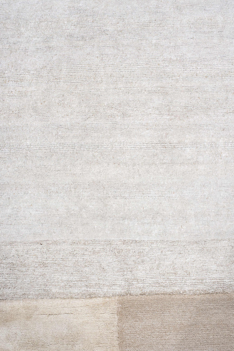 9' x 12' one-of-a-kind handmade handmade Modern large size rug. Color palette: ivory, beige, taupe, cream, camel, gray