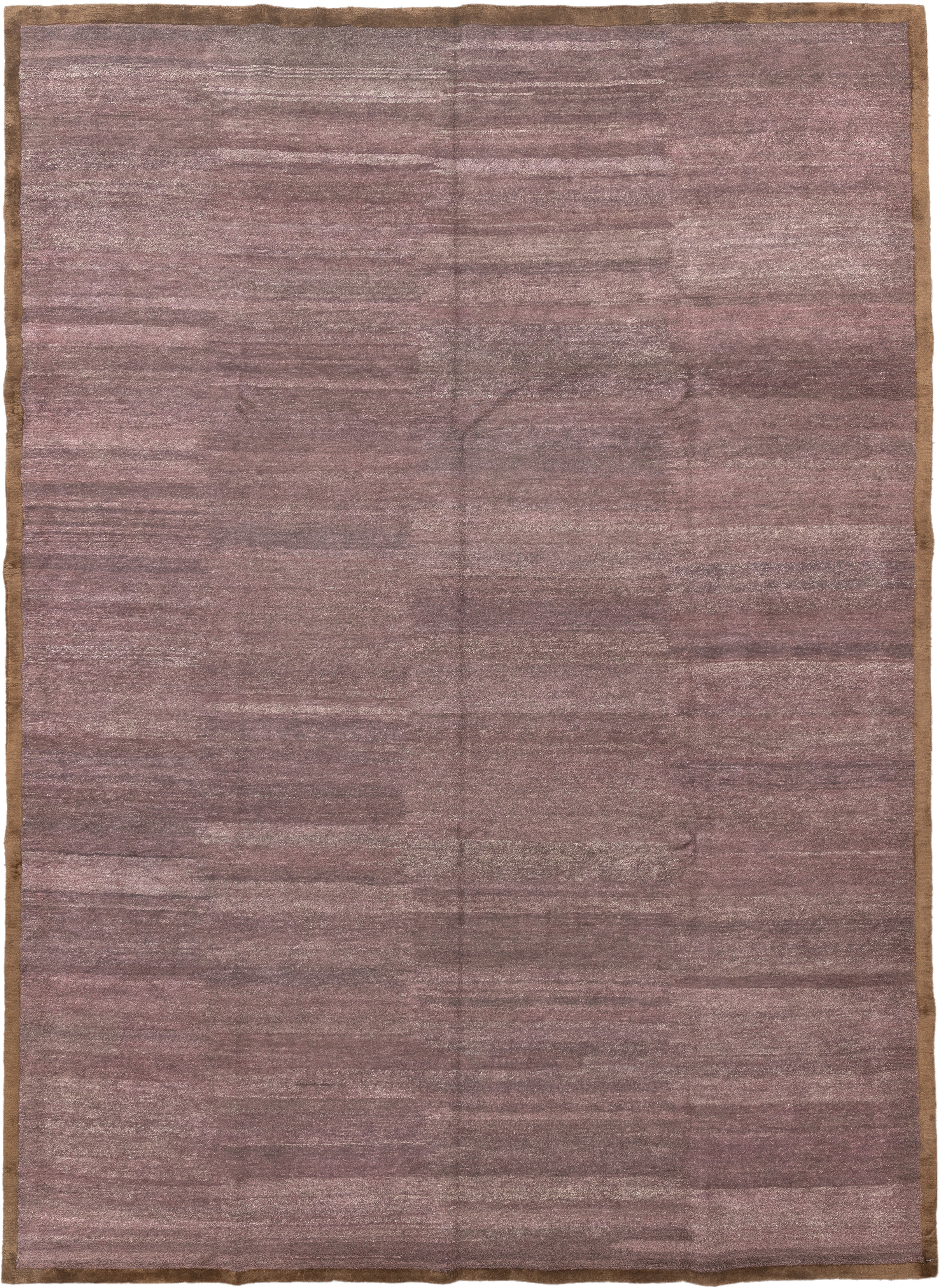 9' x 12' one-of-a-kind handmade handmade Contemporary large size rug. Color palette: rose, taupe, mauve, dusty lavender