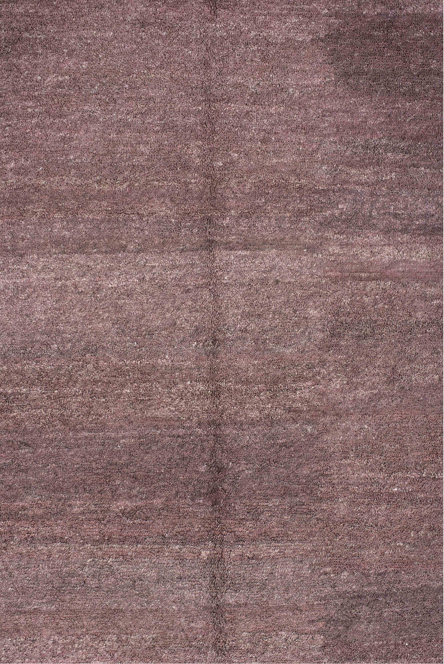 9' x 12' one-of-a-kind handmade vintage Contemporary large size rug. Color palette: brown, gray, light gray, pink