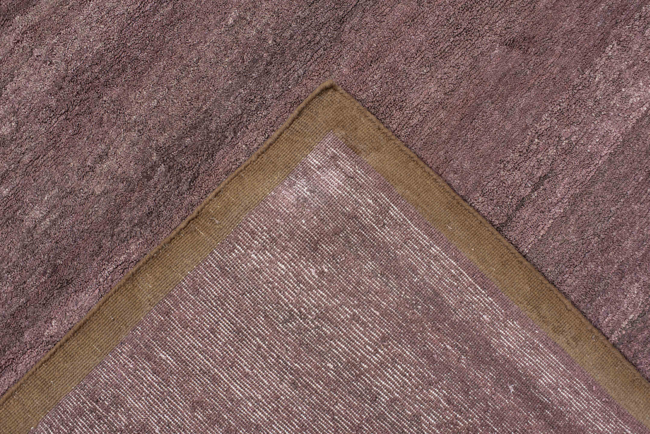 9' x 12' one-of-a-kind handmade vintage Contemporary large size rug. Color palette: brown, gray, light gray, pink