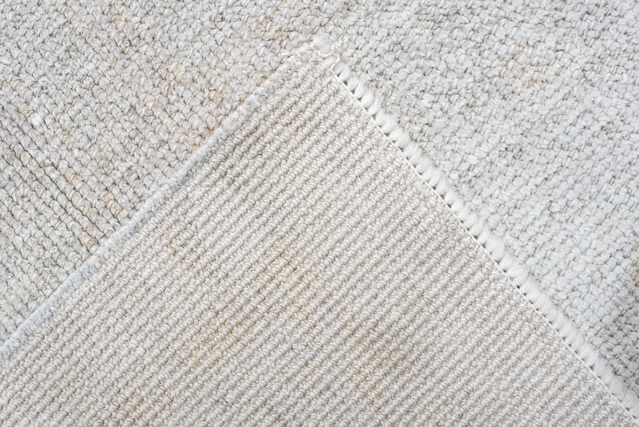 10' x 14' one-of-a-kind handmade vintage Oushak large size rug. Color palette: ivory, cream, taupe, beige, pale sage, gray