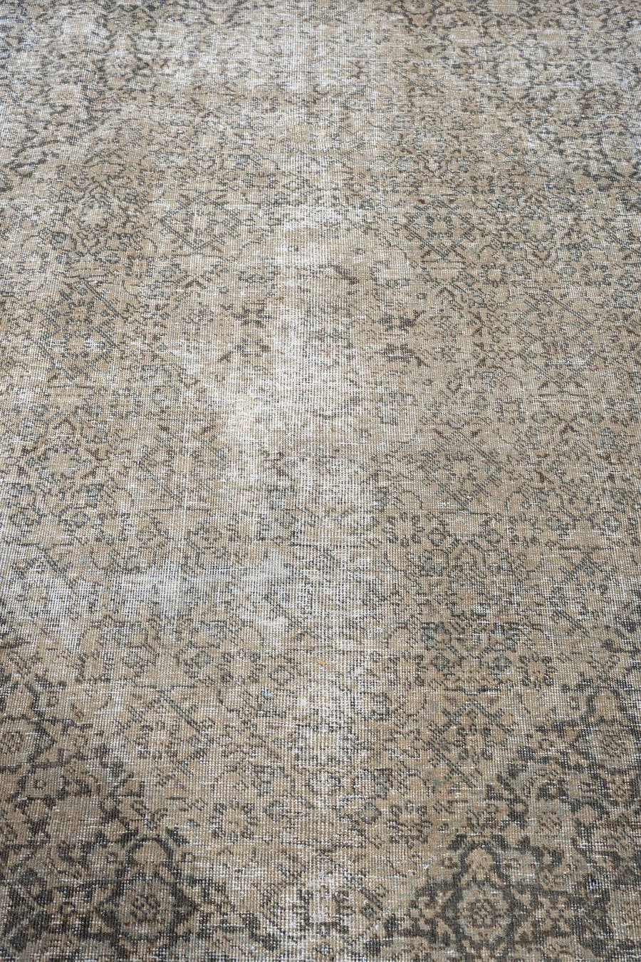 8' x 10' one-of-a-kind handmade antique Tabriz large size rug. Color palette: ivory, taupe, charcoal, gray, beige, cream