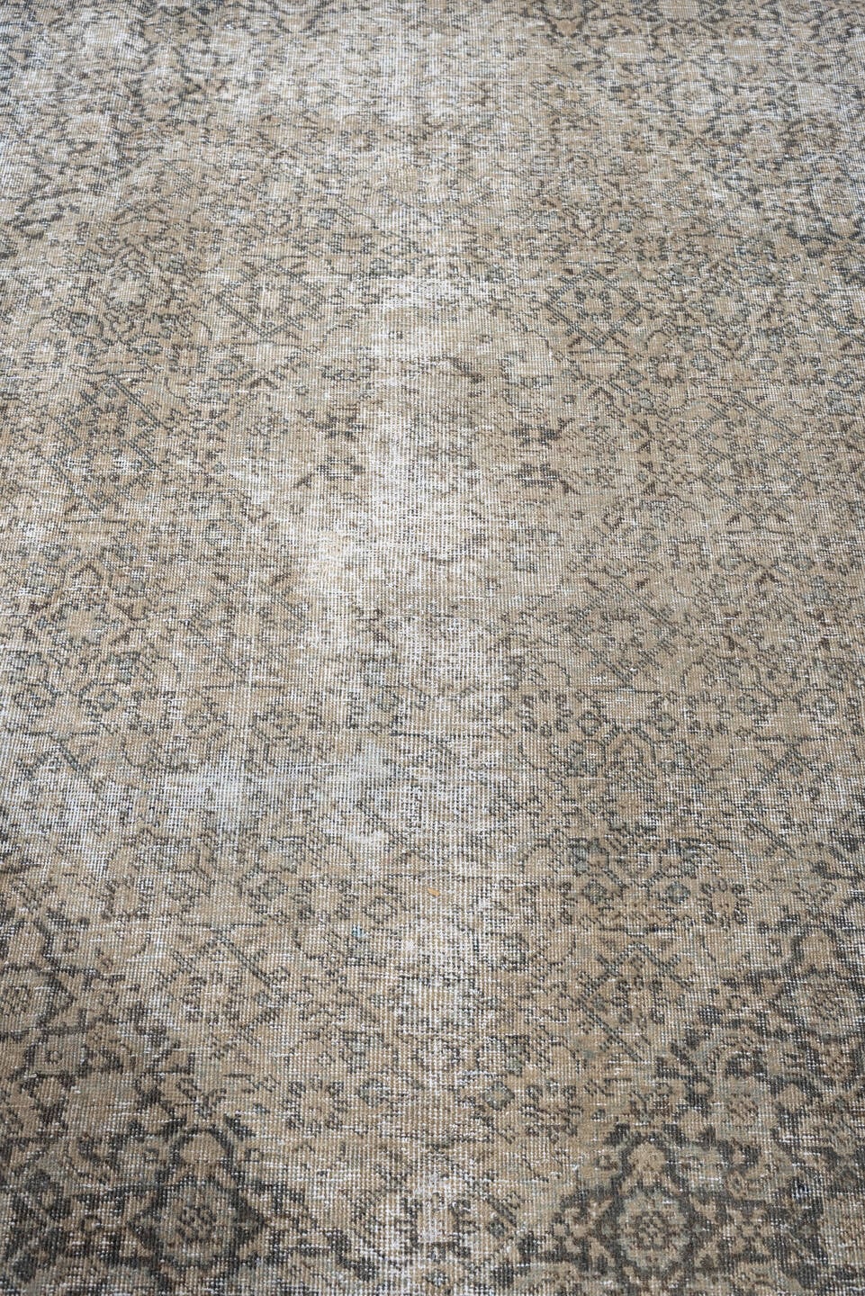 8' x 10' one-of-a-kind handmade antique Tabriz large size rug. Color palette: ivory, taupe, charcoal, gray, beige, cream