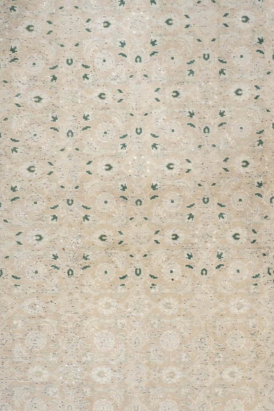 2' x 4' one-of-a-kind handmade antique Sivas small size rug. Color palette: ivory, cream, sage, taupe, beige, green, gray