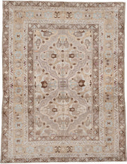 4' x 6' one-of-a-kind handmade antique Sivas rug. Color palette: ivory, taupe, camel, pale blue, soft brown, beige, lavender