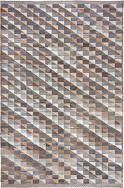 13' x 20' one-of-a-kind handmade vintage Tulu oversize rug. Color palette: taupe, ivory, slate, camel, gray, beige, charcoal