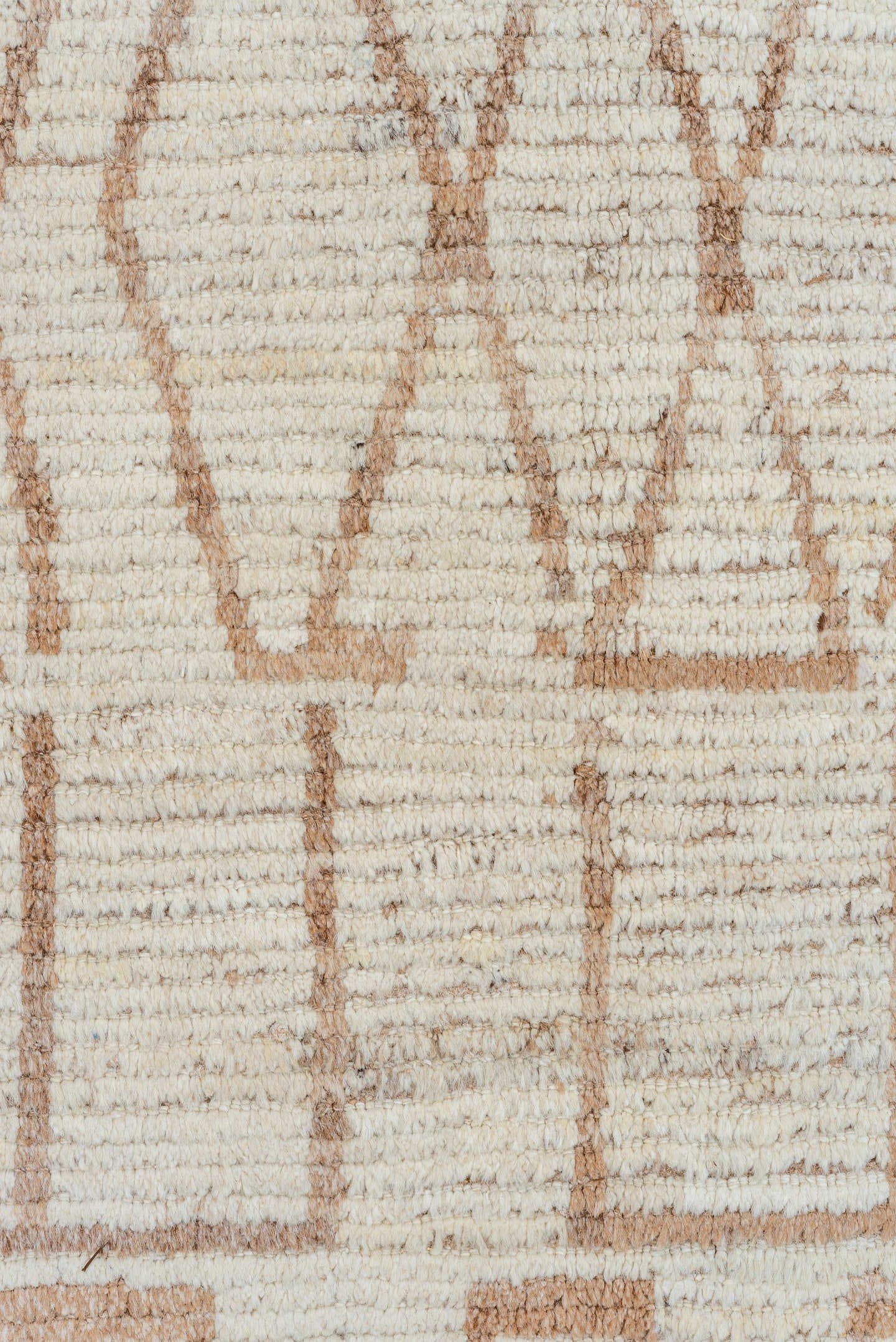 10' x 13' one-of-a-kind handmade vintage Tulu large size rug. Color palette: ivory, taupe, beige, cream, gray