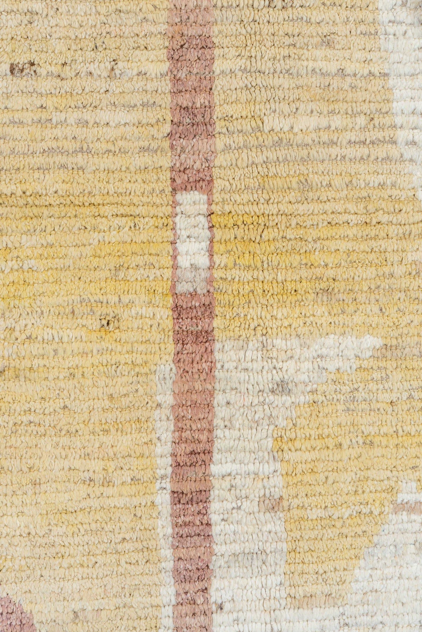 10' x 11' one-of-a-kind handmade vintage Tulu large size rug. Color palette: ivory, rose, pale_gold, sky_blue, taupe, peach