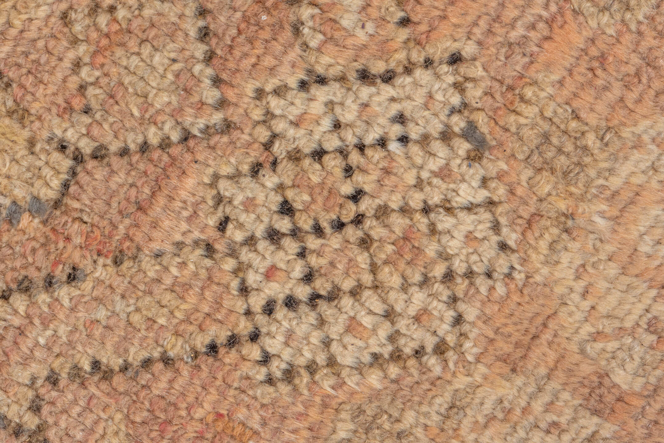 16' x 18' one-of-a-kind handmade vintage Oushak oversize rug. Color palette: peach, ivory, taupe, camel, rose, beige