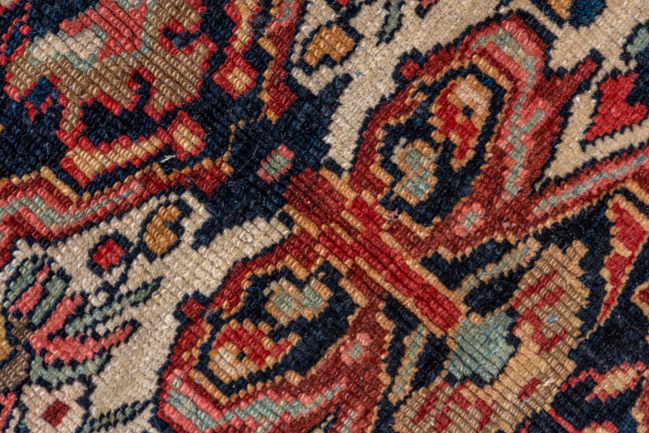4' x 6' one-of-a-kind handmade vintage Far.Sarouk rug. Color palette: ivory, rose, crimson, burgundy, coral, taupe, charcoal