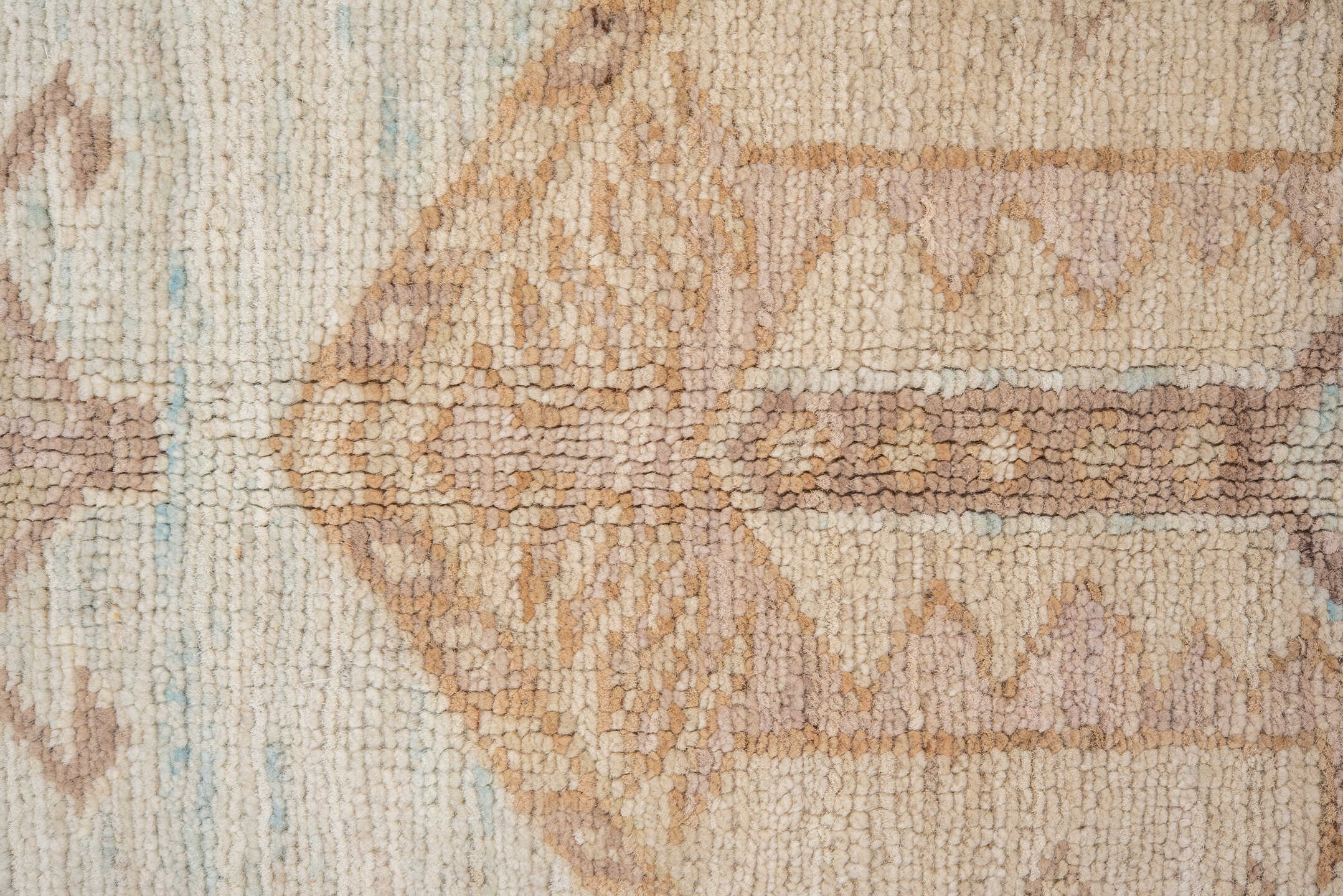 5' x 8' one-of-a-kind handmade vintage Sivas medium size rug. Color palette: ivory, beige, taupe, camel, pale blue, sand