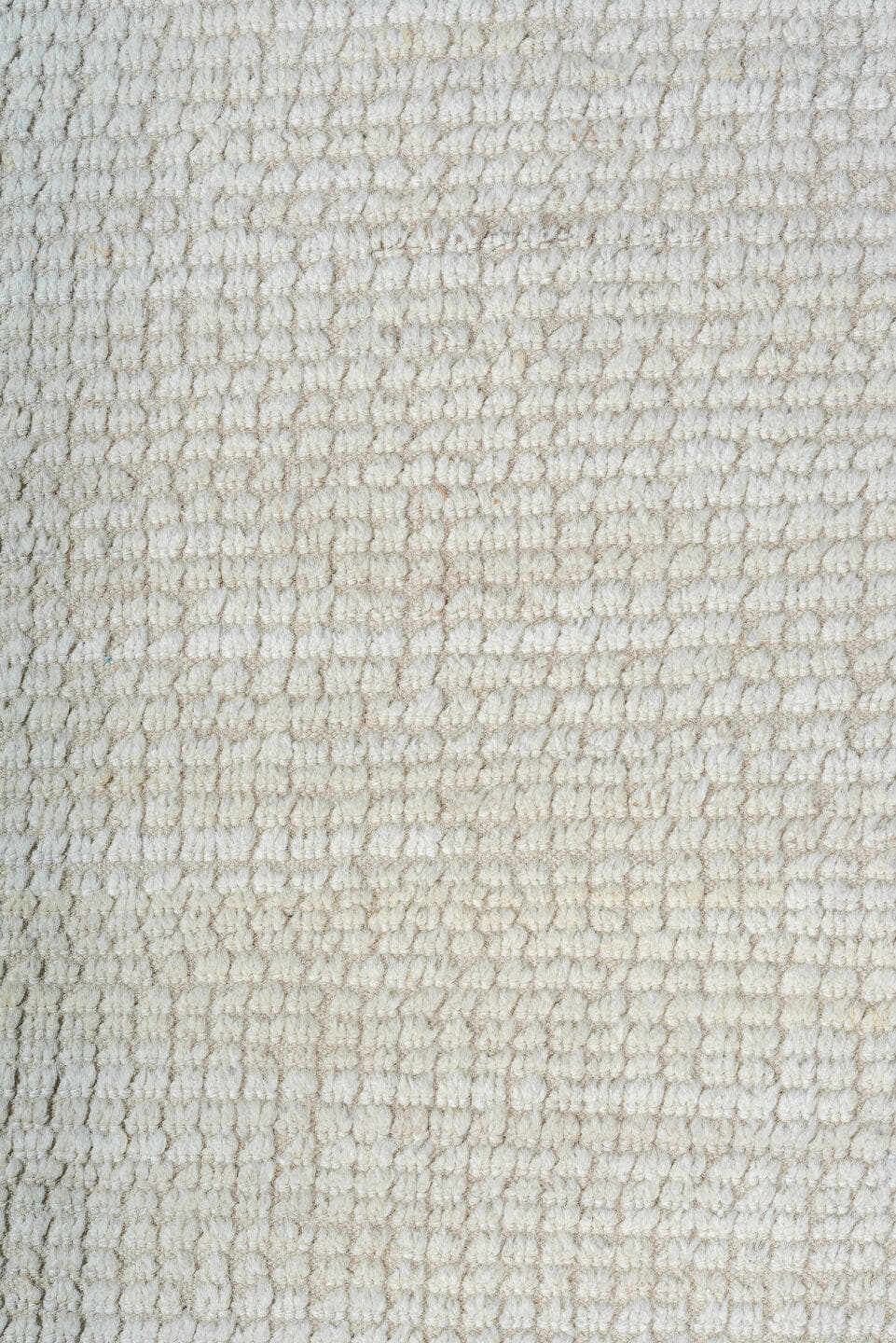 3' x 9' one-of-a-kind handmade vintage Tulu runner rug. Color palette: ivory, cream, beige