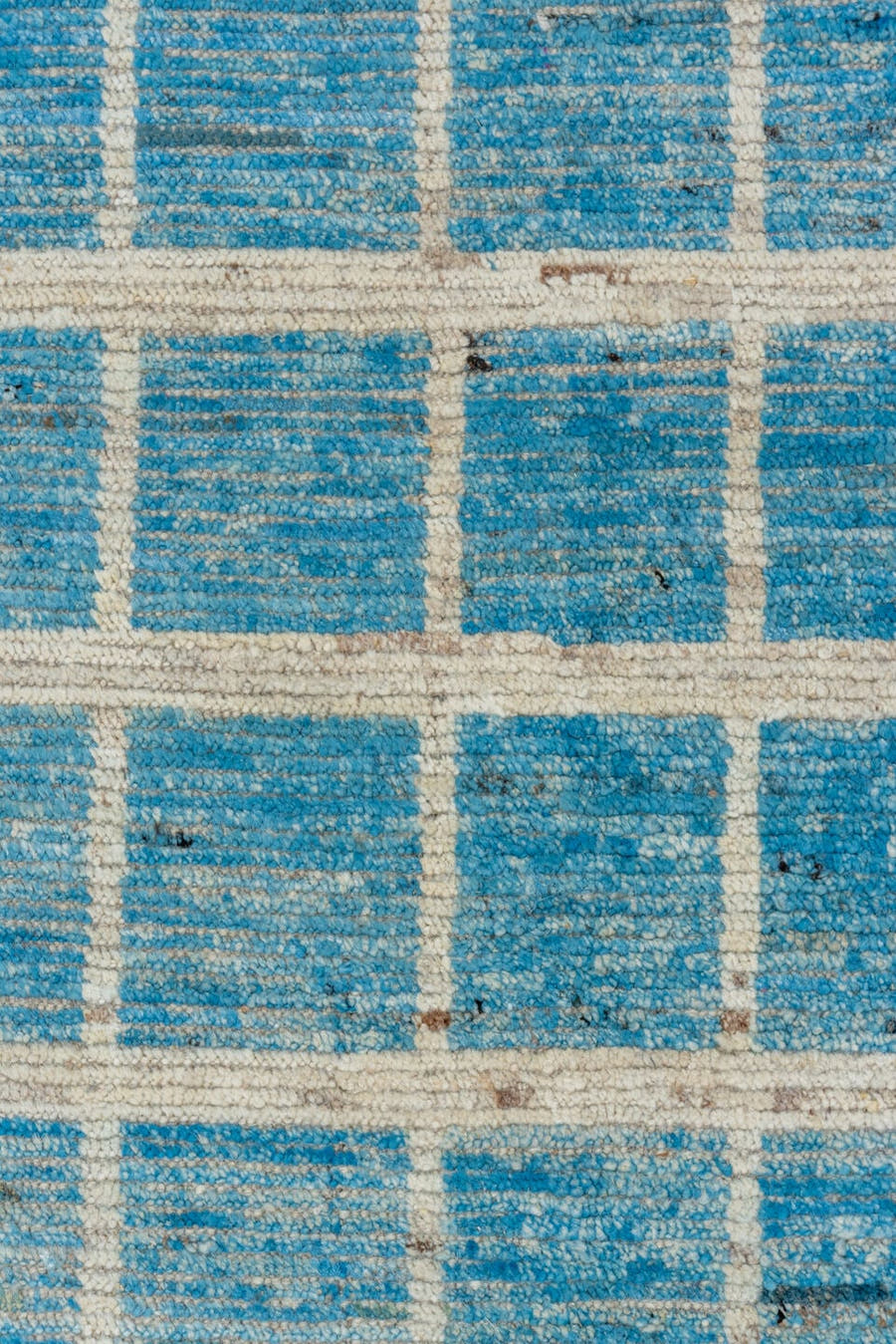 3' x 11' one-of-a-kind handmade vintage Tulu runner rug. Color palette: sky blue, ivory, cream, taupe, charcoal, light blue