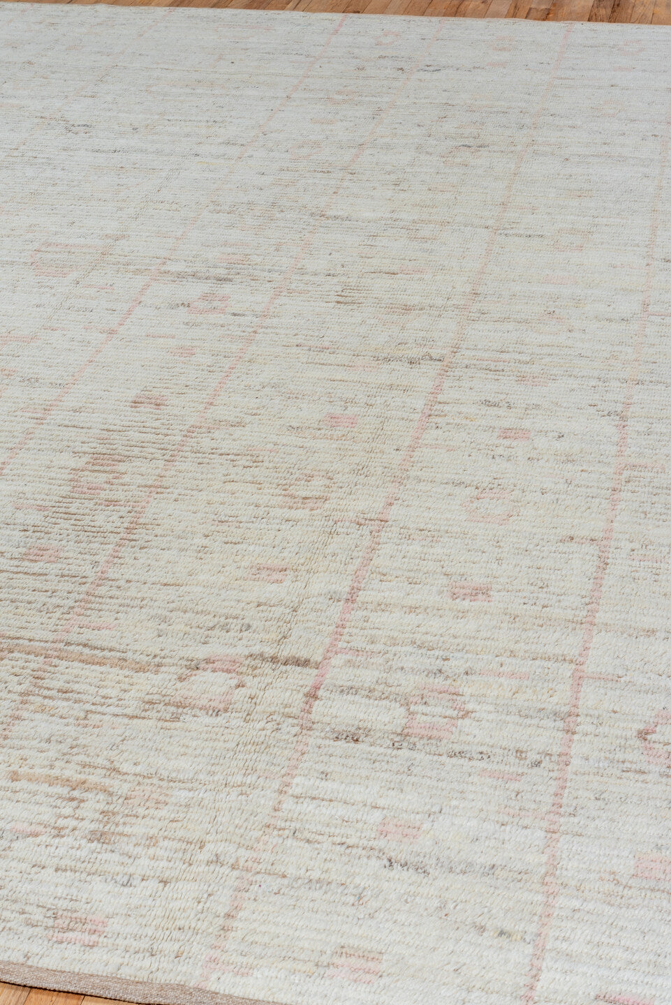 8' x 11' one-of-a-kind handmade vintage Tulu large size rug. Color palette: dark gray, gainsboro, gray, light gray, linen