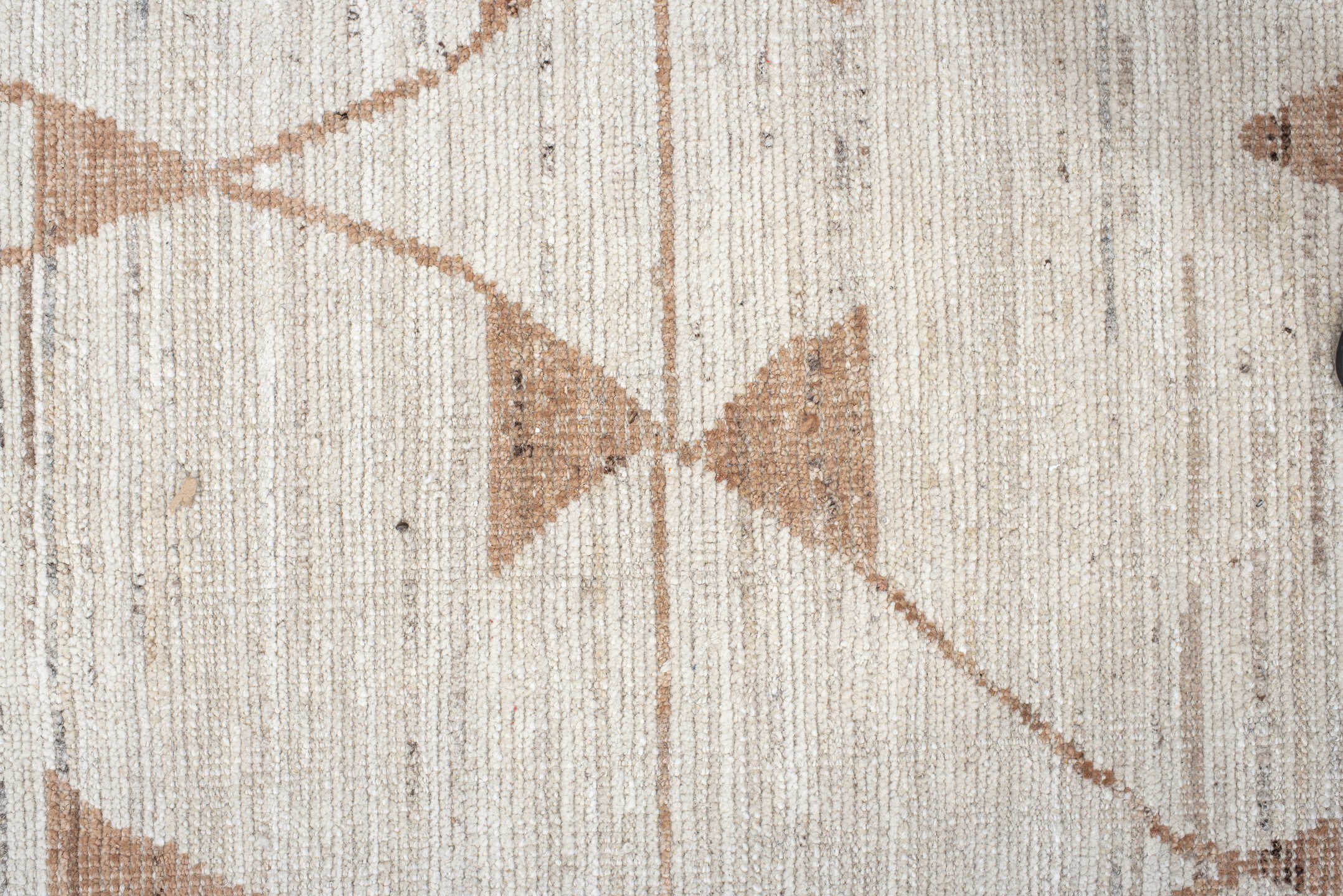 9' x 12' one-of-a-kind handmade vintage Tulu large size rug. Color palette: brown, gainsboro, gray, light gray, linen