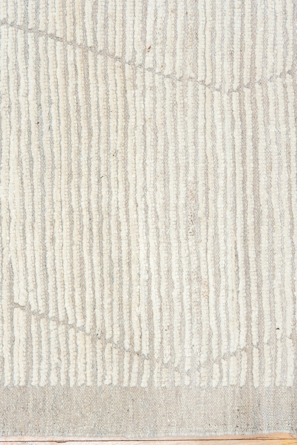 9' x 12' one-of-a-kind handmade vintage Tulu large size rug. Color palette: ivory, taupe, gray, cream, beige