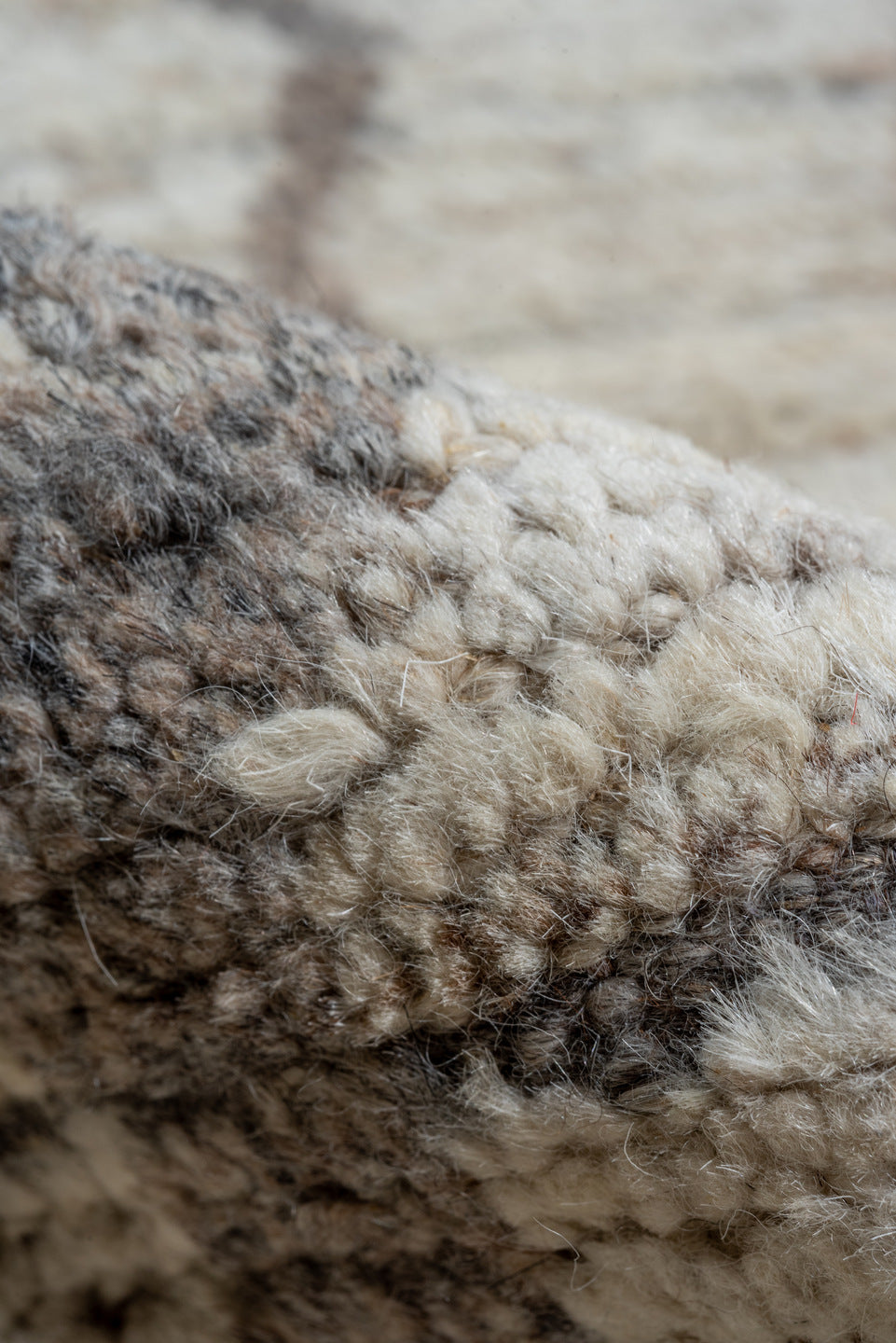 10' x 13' one-of-a-kind handmade vintage Tulu large size rug. Color palette: dark gray, dim gray, gainsboro, gray