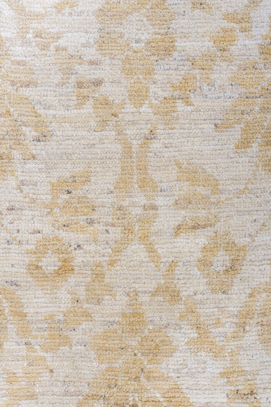 8' x 14' one-of-a-kind handmade vintage Tulu large size rug. Color palette: ivory, beige, cream, taupe, sand, gray