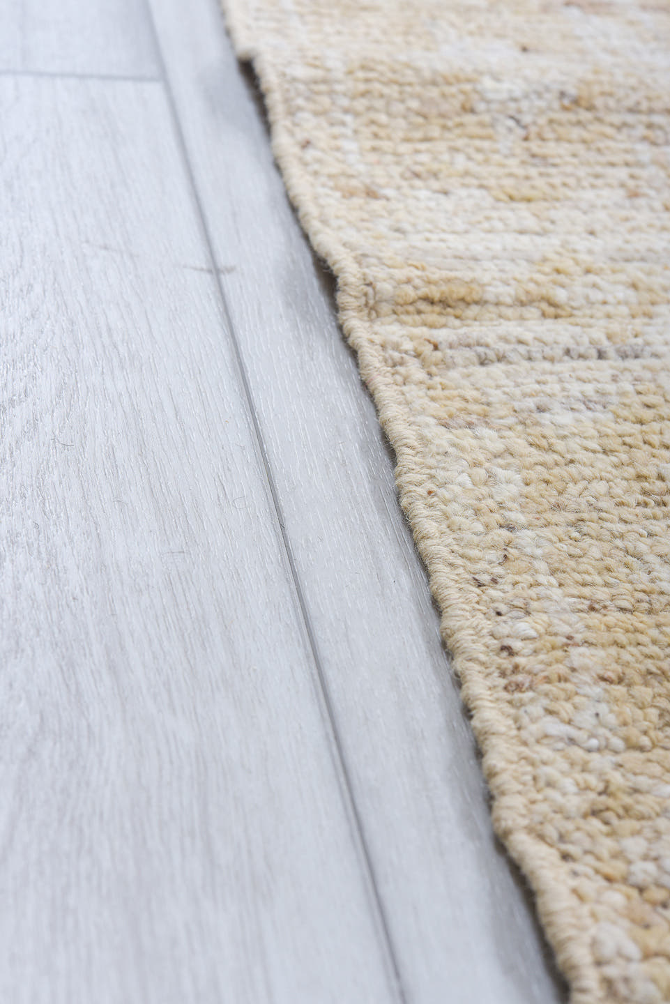 8' x 14' one-of-a-kind handmade vintage Tulu large size rug. Color palette: ivory, beige, cream, taupe, sand, gray