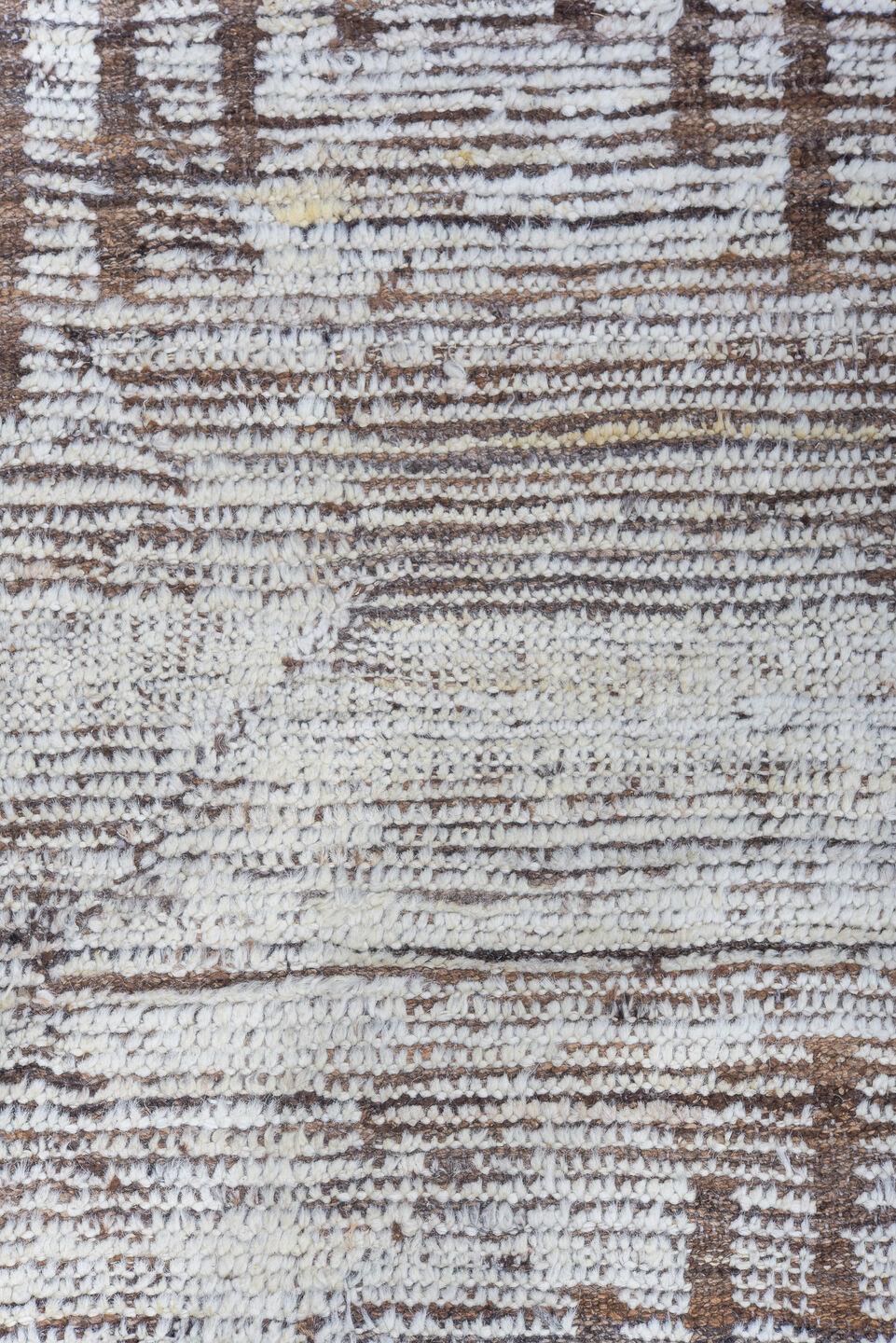14' x 16' one-of-a-kind handmade vintage Tulu oversize rug. Color palette: ivory, brown, taupe, beige, gray