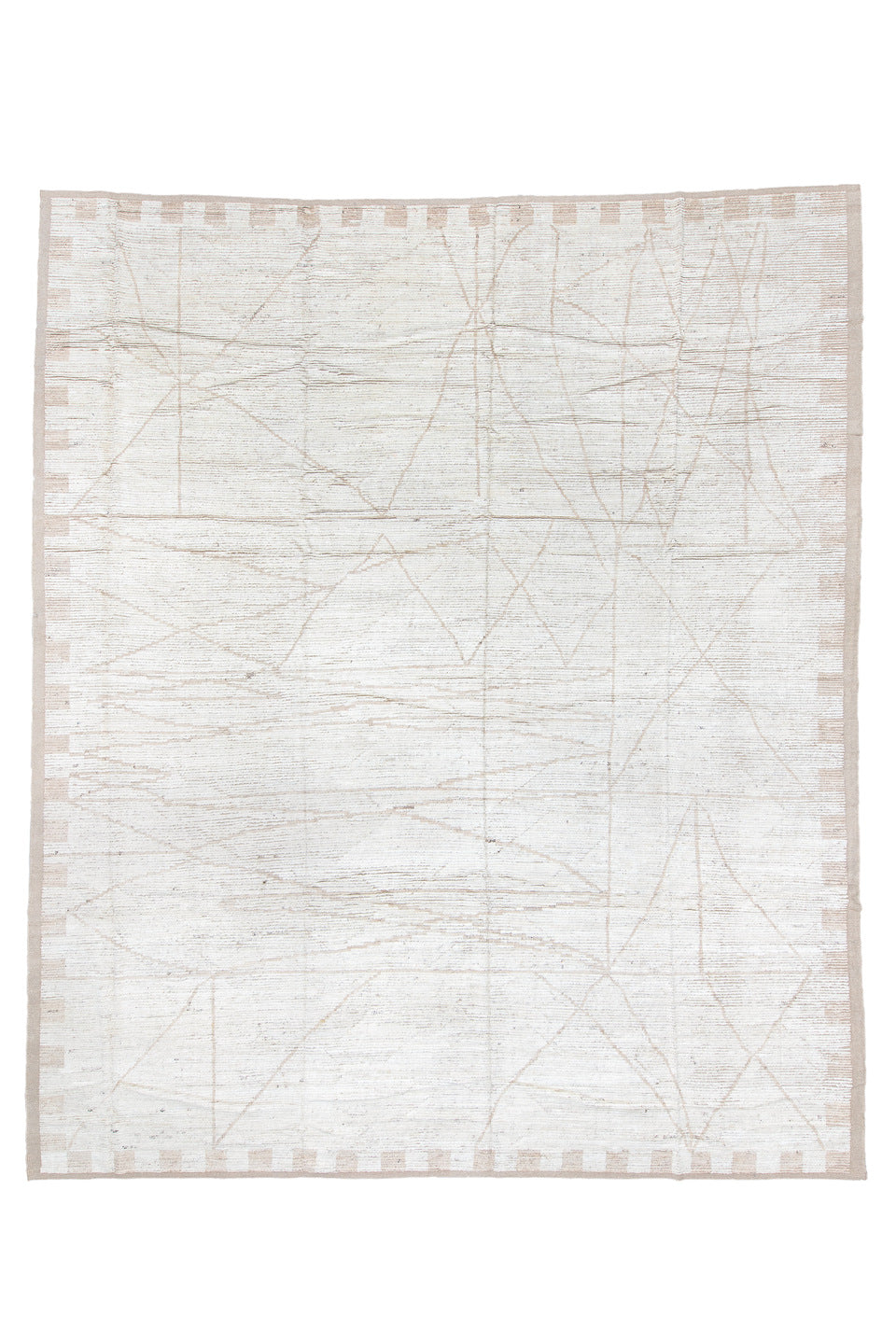 13' x 16' one-of-a-kind handmade vintage Tulu oversize rug. Color palette: blue, dark gray, gainsboro, gray, light gray