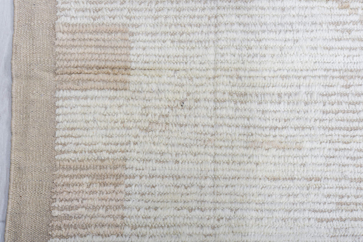 13' x 16' one-of-a-kind handmade vintage Tulu oversize rug. Color palette: ivory, cream, taupe, beige, gray