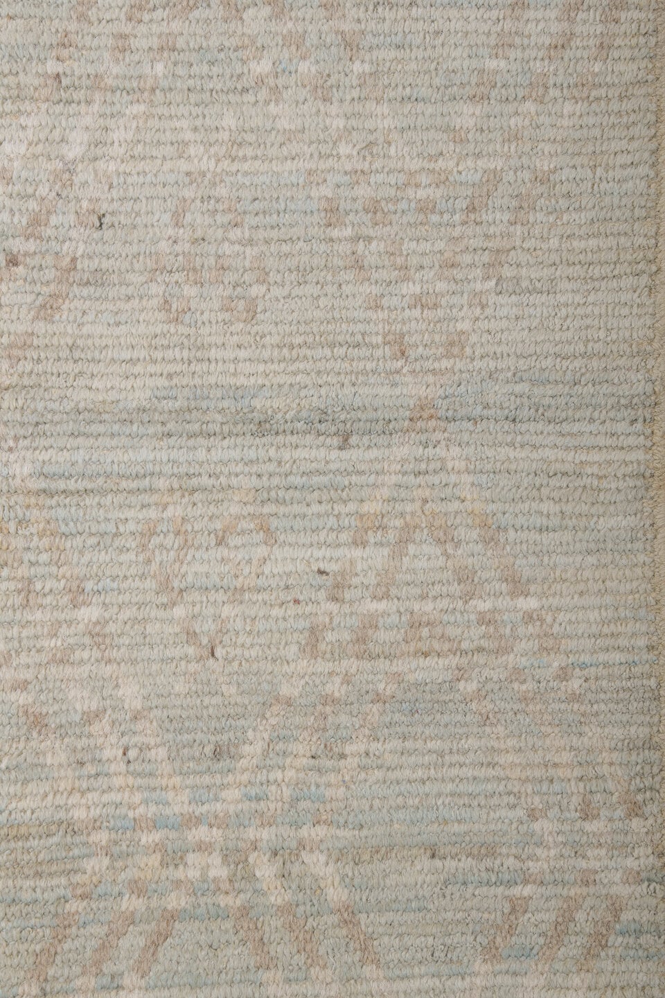 3' x 16' one-of-a-kind handmade vintage Tulu runner rug. Color palette: ivory, cream, beige, taupe, gray