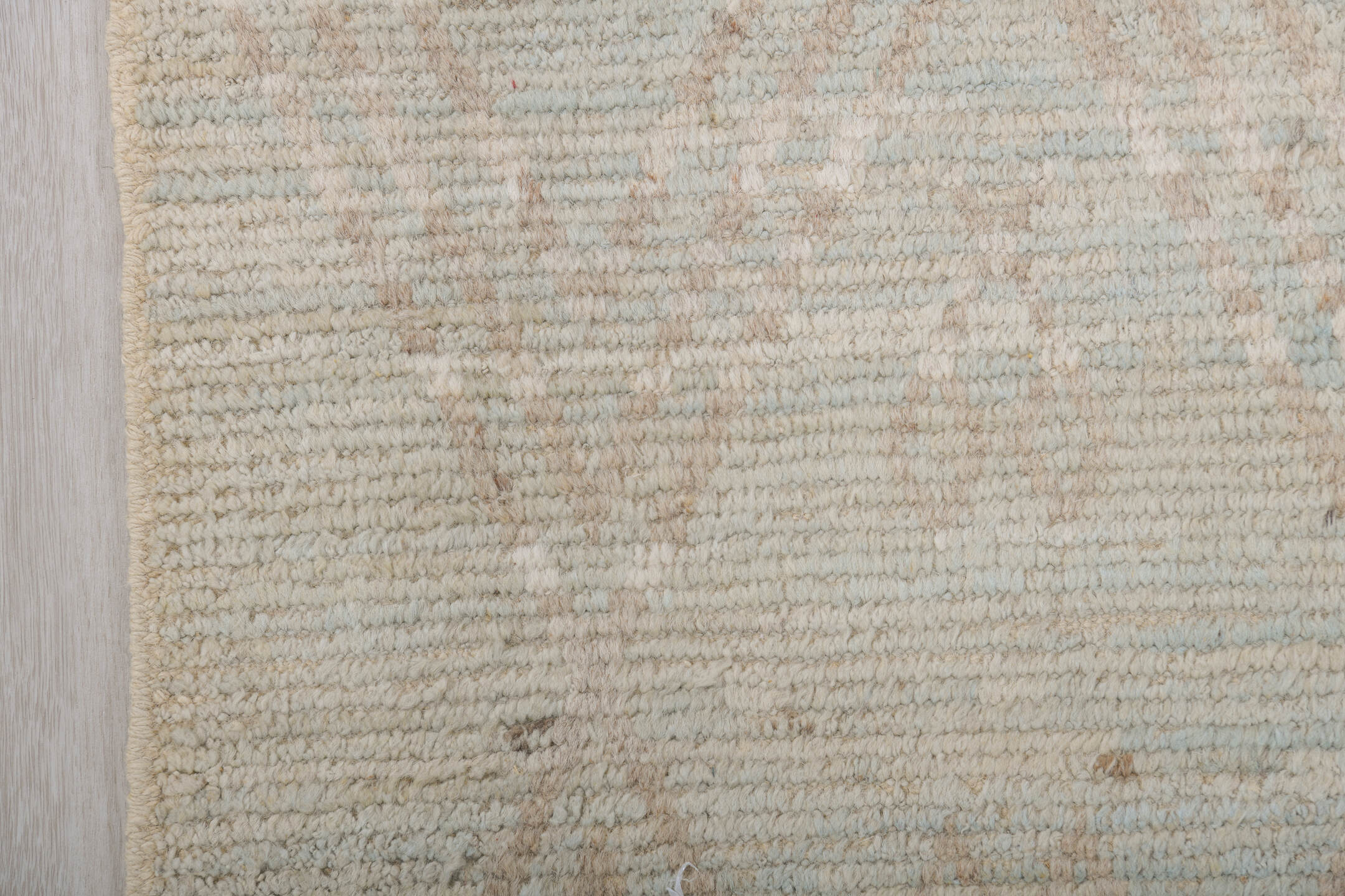 3' x 16' one-of-a-kind handmade vintage Tulu runner rug. Color palette: ivory, cream, beige, taupe, gray