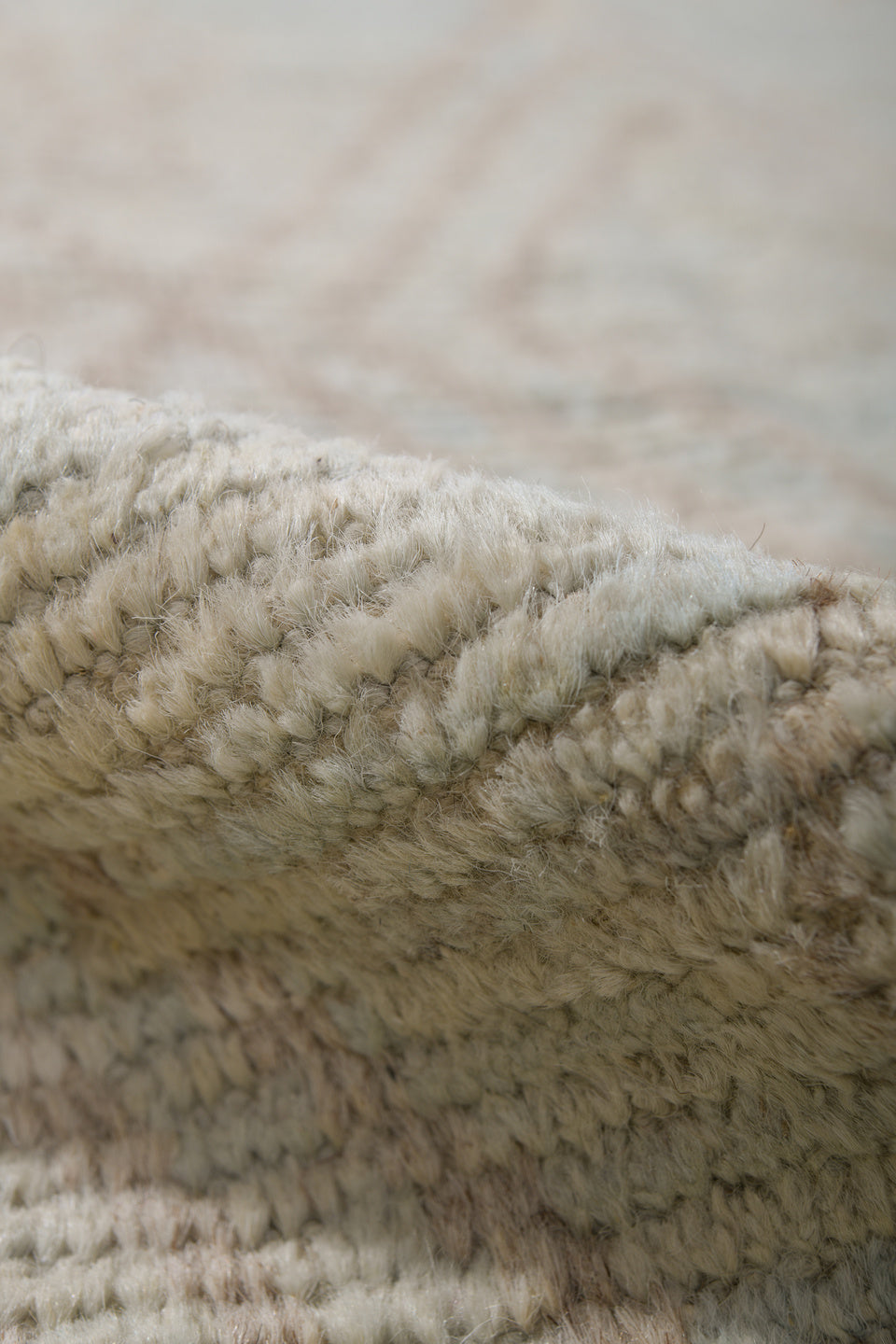3' x 16' one-of-a-kind handmade vintage Tulu runner rug. Color palette: ivory, cream, beige, taupe, gray