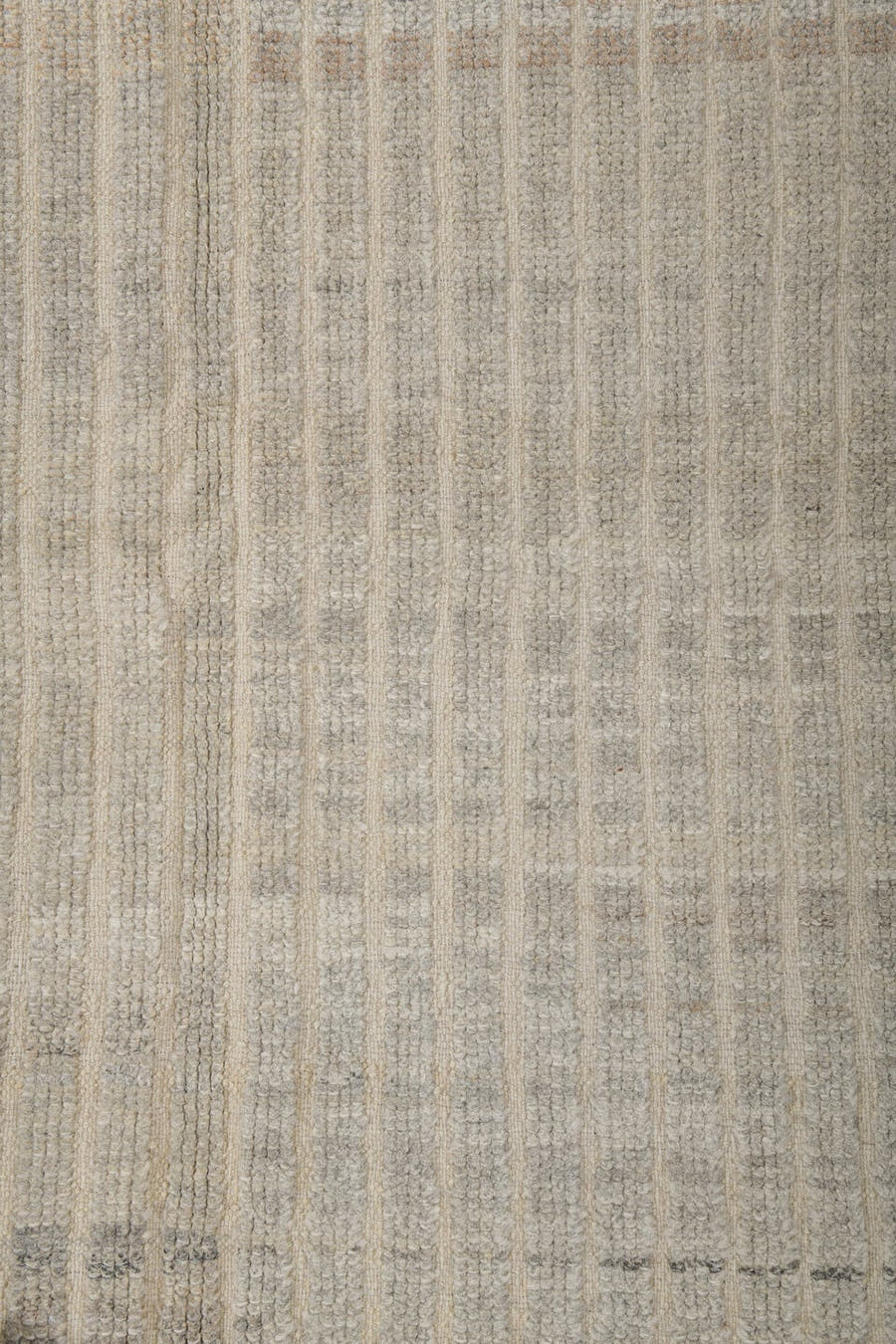 3' x 13' one-of-a-kind handmade vintage Tulu runner rug. Color palette: ivory, gray, taupe, cream, beige