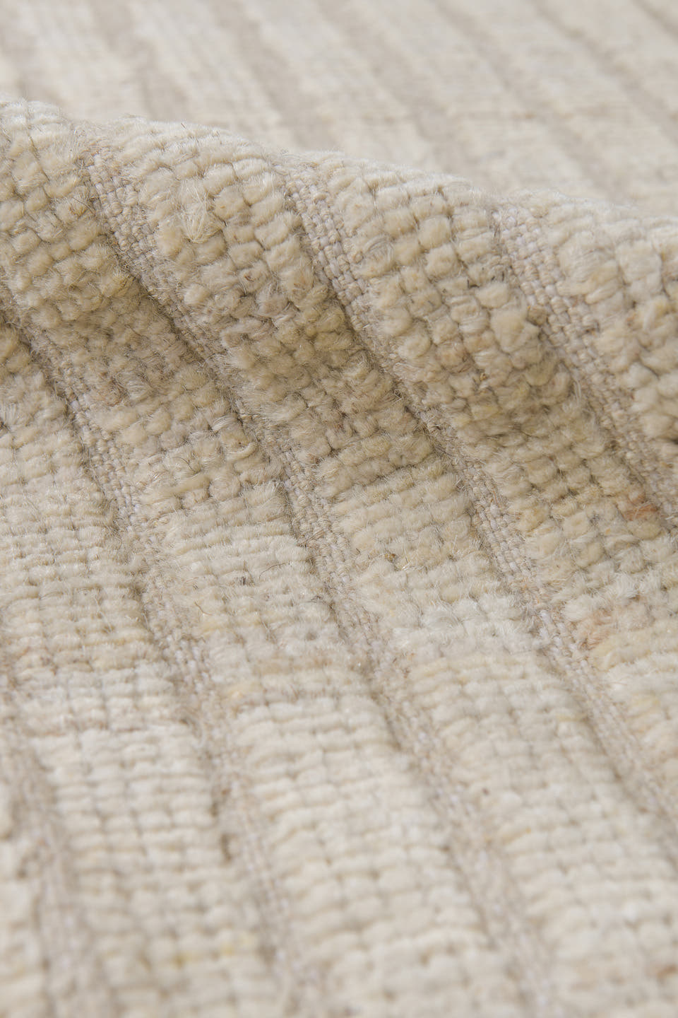3' x 9' one-of-a-kind handmade vintage Tulu runner rug. Color palette: ivory, beige, cream, taupe, gray