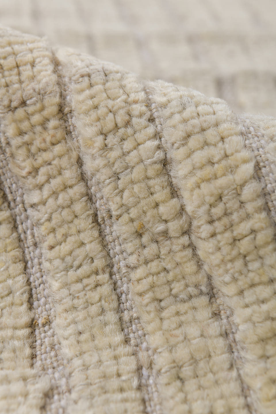 3' x 10' one-of-a-kind handmade vintage Tulu runner rug. Color palette: ivory, cream, beige, taupe, light gray, gray