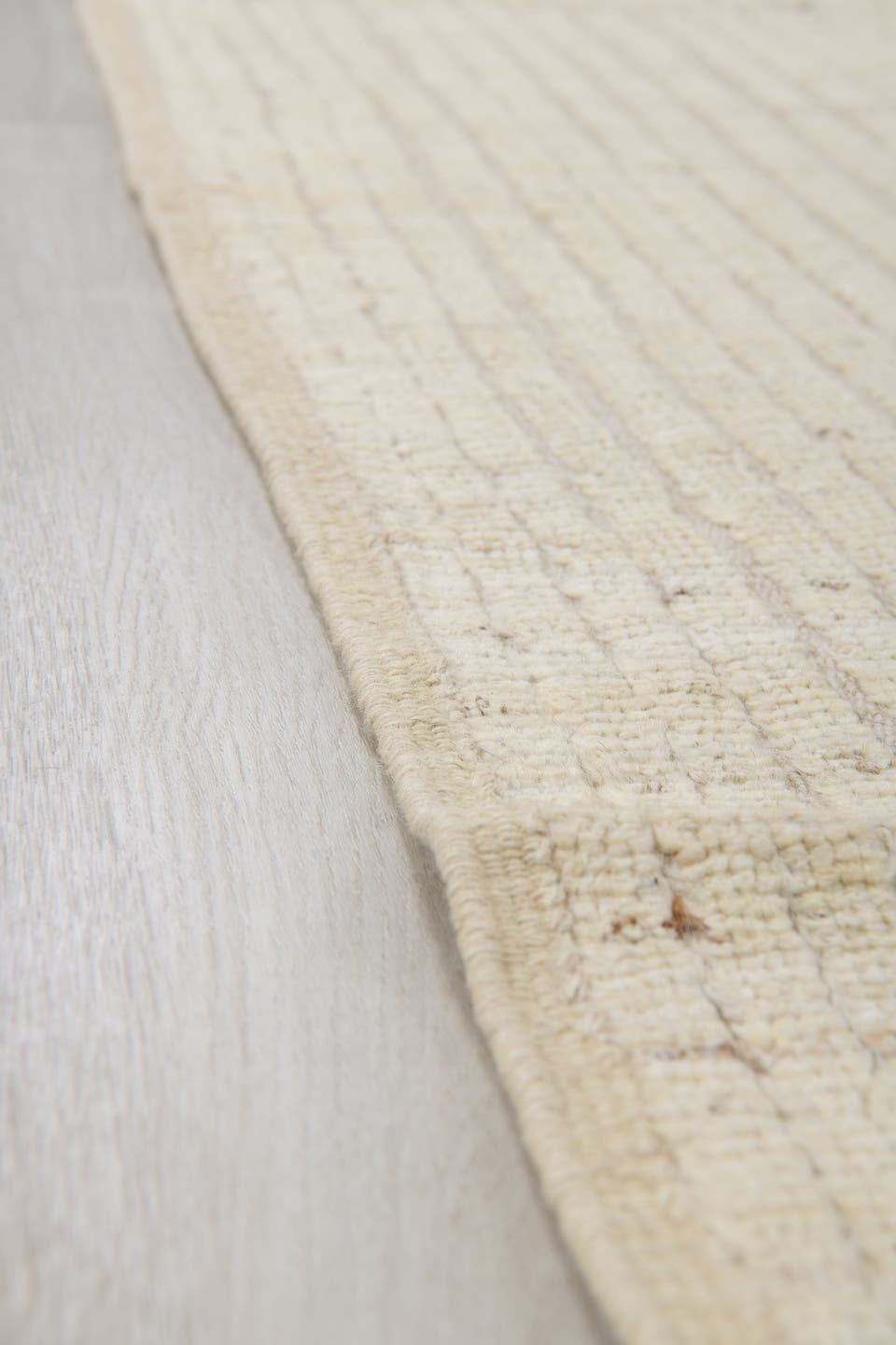 3' x 10' one-of-a-kind handmade vintage Tulu runner rug. Color palette: ivory, cream, beige, taupe, light gray, gray