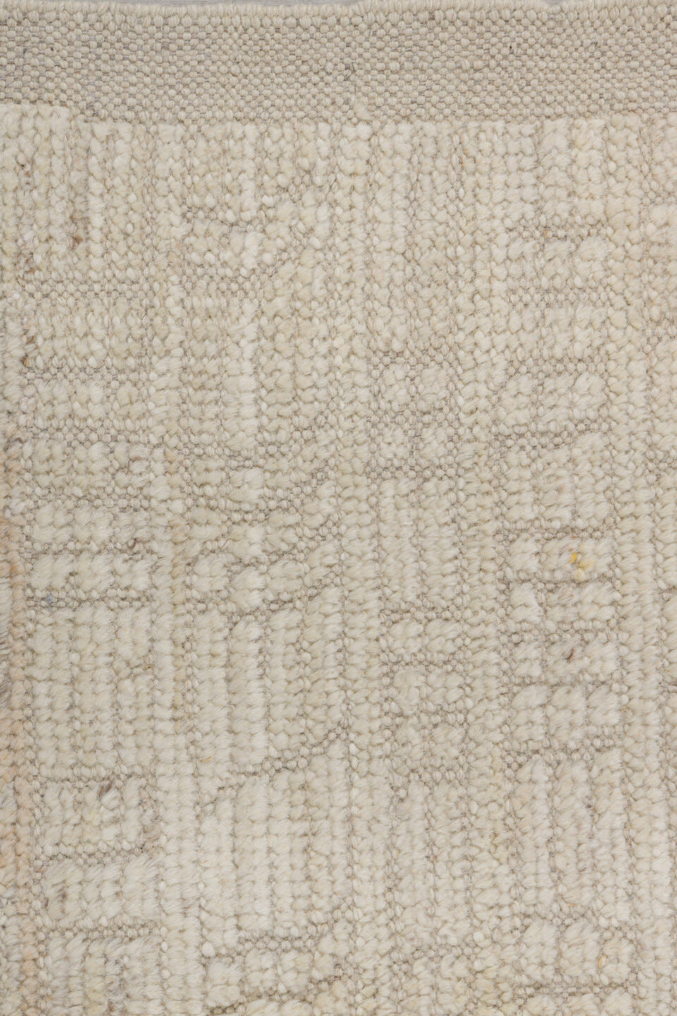 2' x 13' one-of-a-kind handmade vintage Tulu runner rug. Color palette: ivory, cream, beige, taupe, gray