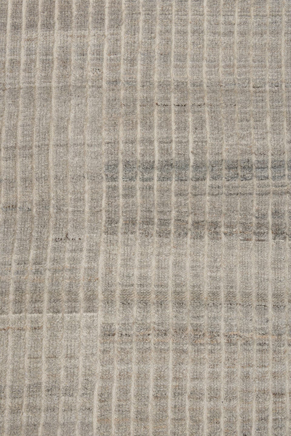 2' x 9' one-of-a-kind handmade vintage Tulu runner rug. Color palette: ivory, gray, taupe, cream, charcoal, beige, black