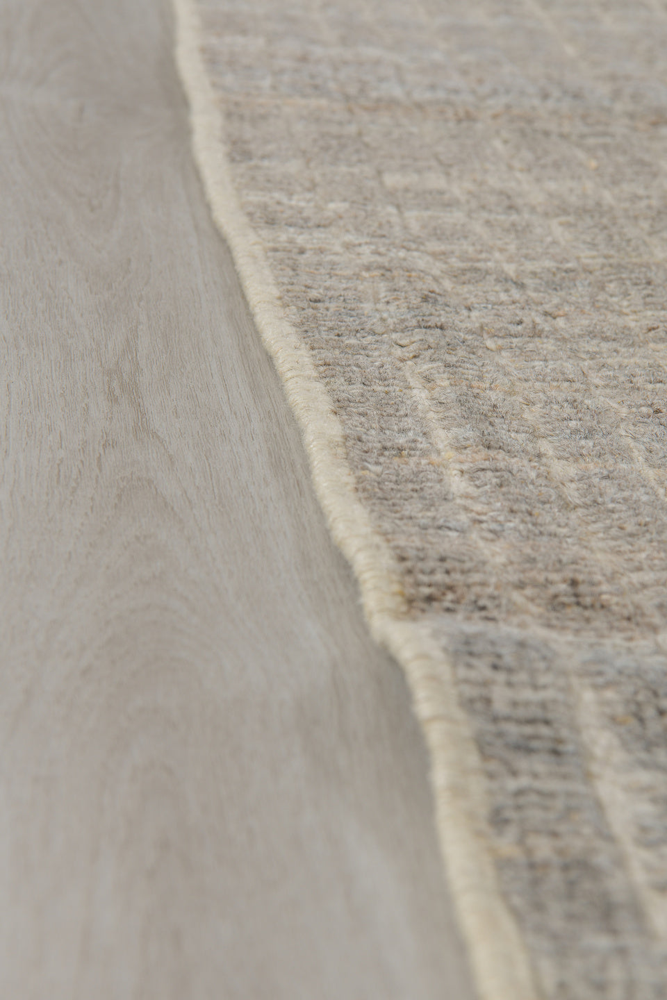 2' x 9' one-of-a-kind handmade vintage Tulu runner rug. Color palette: gray, light gray, off-white, pink, silver