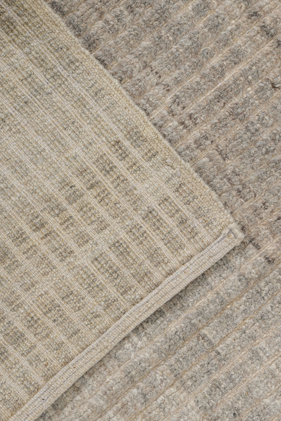 3' x 11' one-of-a-kind handmade vintage Tulu runner rug. Color palette: ivory, taupe, gray, greige, stone, beige