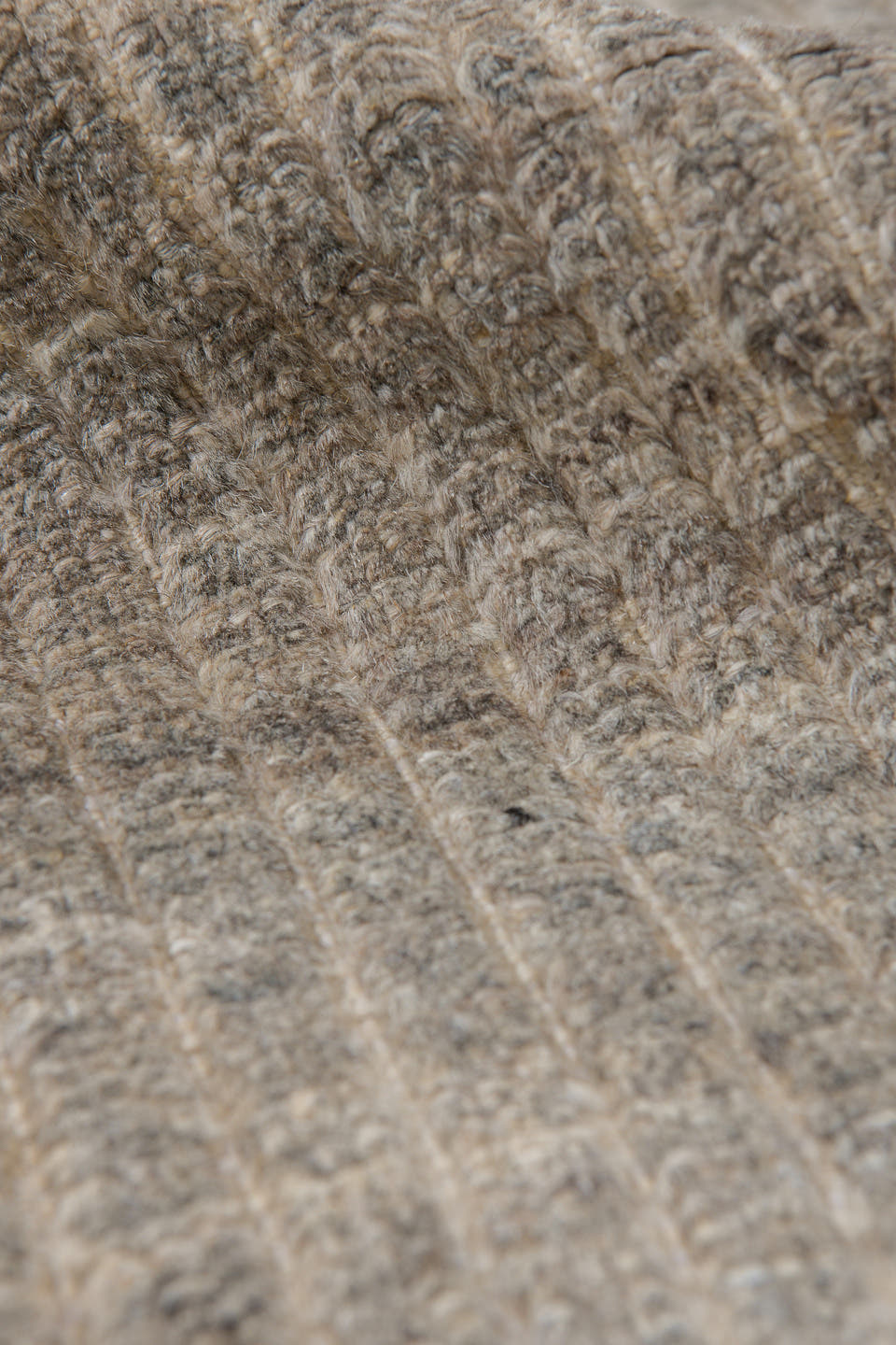 3' x 11' one-of-a-kind handmade vintage Tulu runner rug. Color palette: ivory, taupe, gray, greige, stone, beige