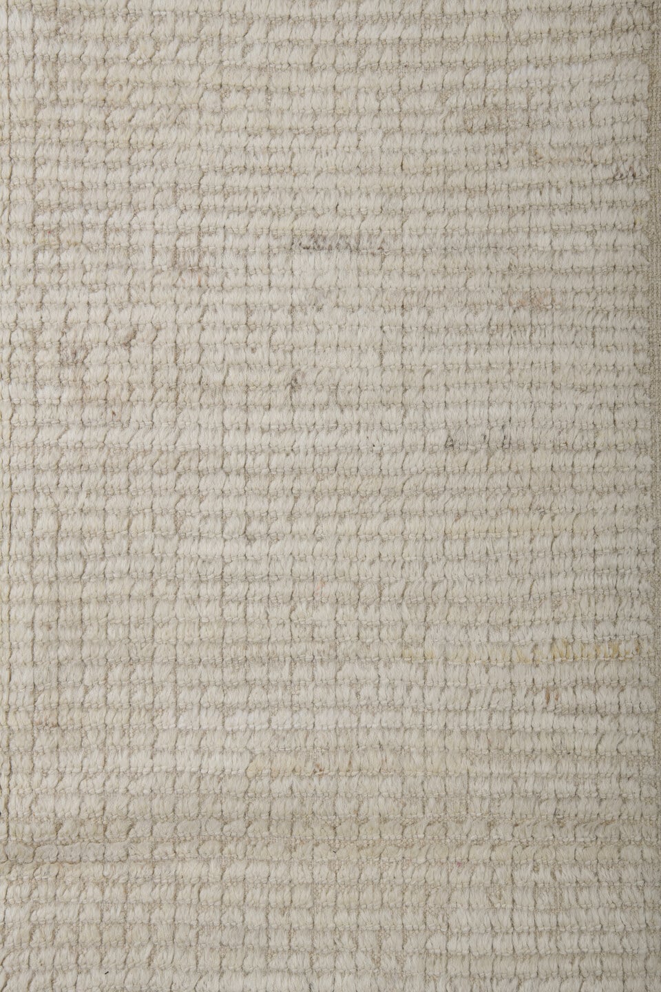 3' x 9' one-of-a-kind handmade vintage Tulu runner rug. Color palette: ivory, cream, beige