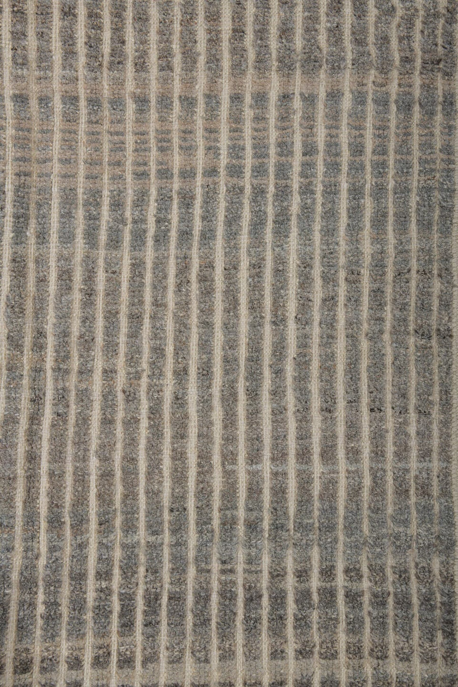 3' x 9' one-of-a-kind handmade vintage Tulu runner rug. Color palette: ivory, charcoal, taupe, gray, black, beige