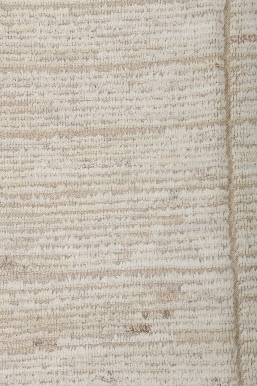2' x 10' one-of-a-kind handmade vintage Tulu runner rug. Color palette: ivory, cream, beige, taupe, gray