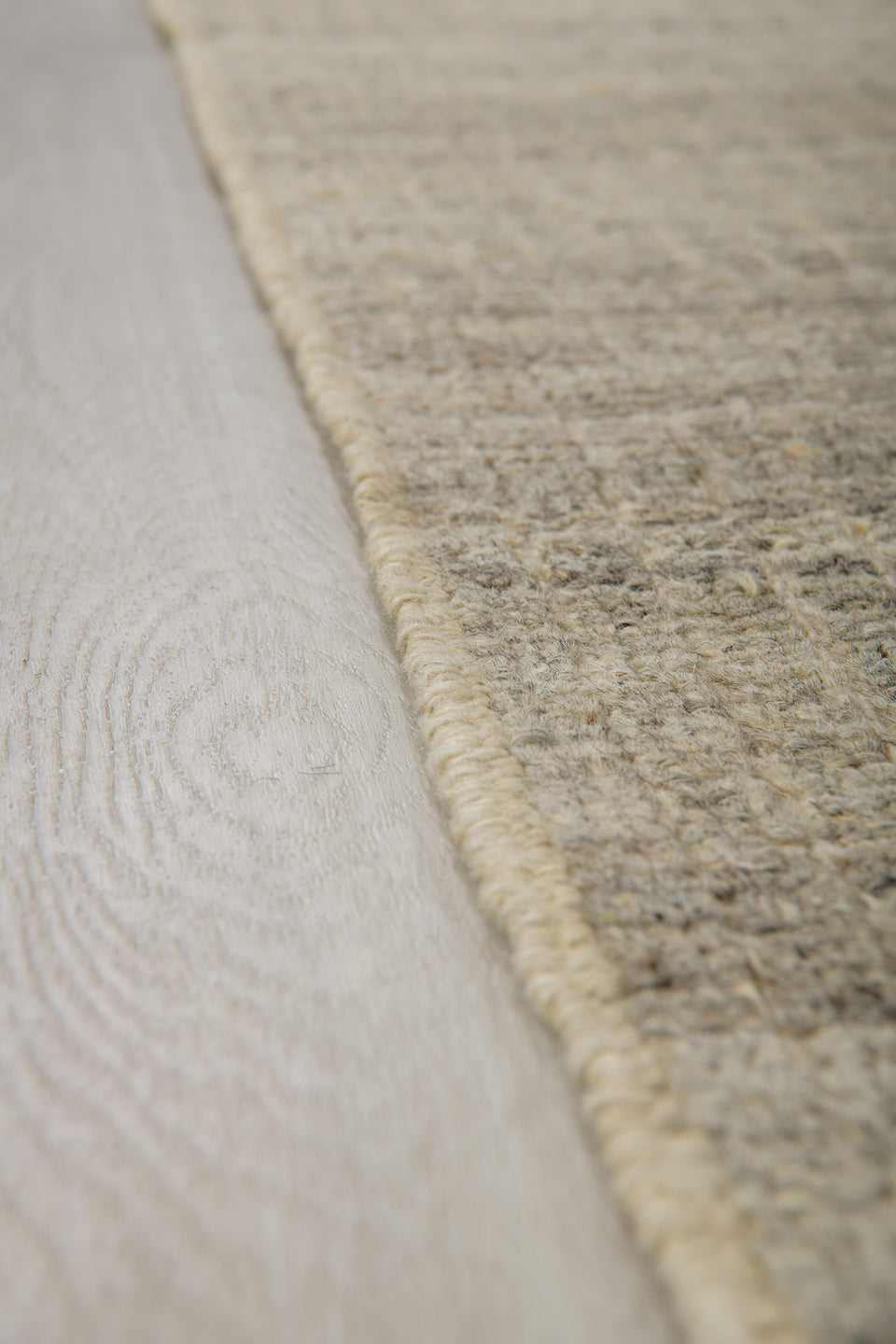 2' x 9' one-of-a-kind handmade vintage Tulu runner rug. Color palette: ivory, taupe, light gray, beige, greige, gray