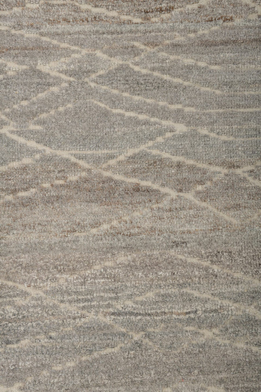 3' x 10' one-of-a-kind handmade vintage Tulu runner rug. Color palette: taupe, ivory, gray, cream, greige, beige