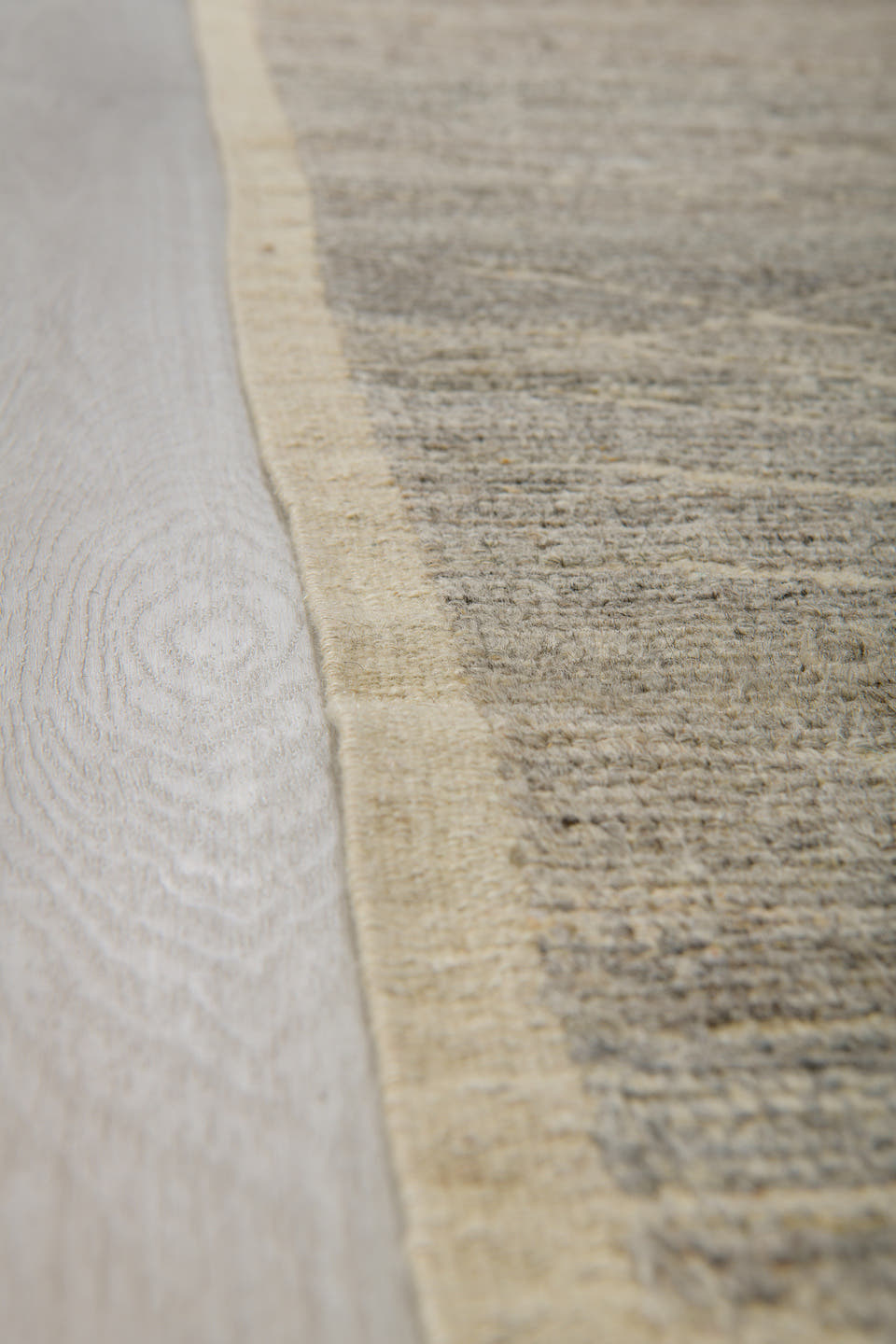 3' x 10' one-of-a-kind handmade vintage Tulu runner rug. Color palette: taupe, ivory, gray, cream, greige, beige