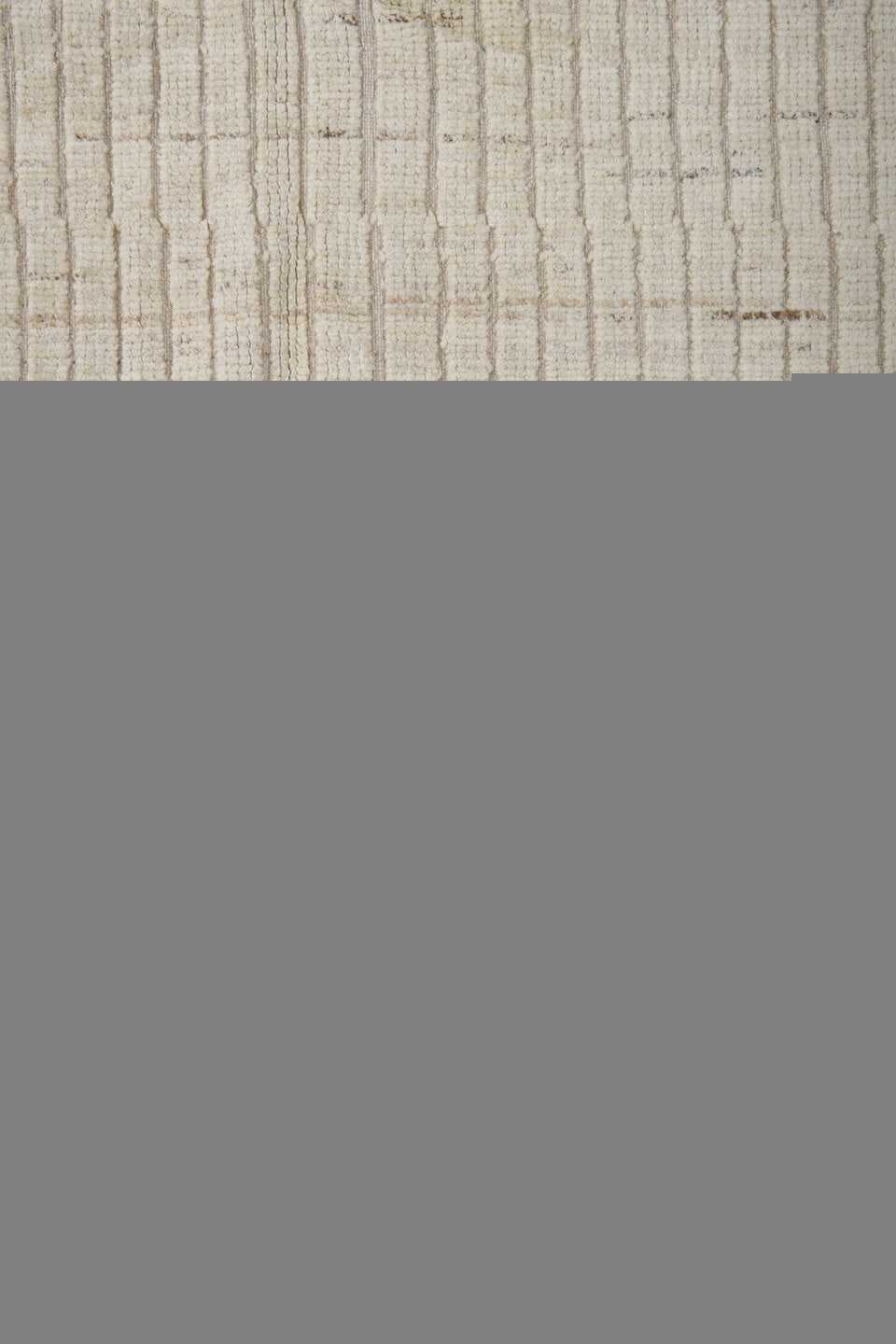 3' x 9' one-of-a-kind handmade vintage Tulu runner rug. Color palette: dark gray, gray, light gray, off-white, silver