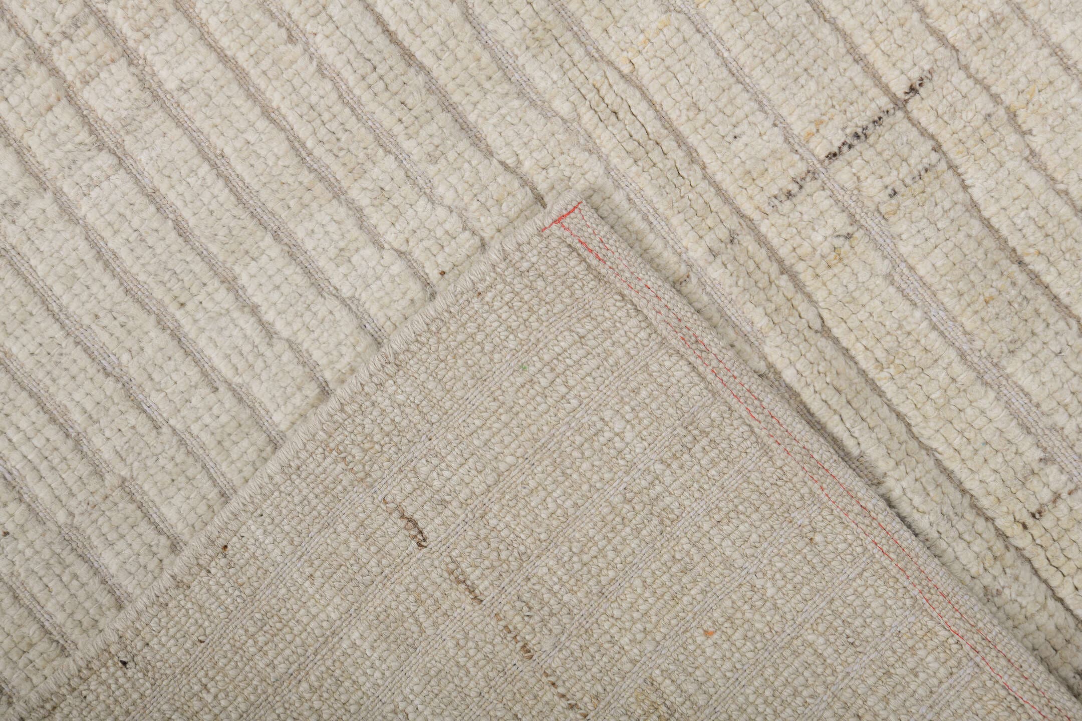 3' x 9' one-of-a-kind handmade vintage Tulu runner rug. Color palette: ivory, cream, taupe, charcoal, beige, gray, black