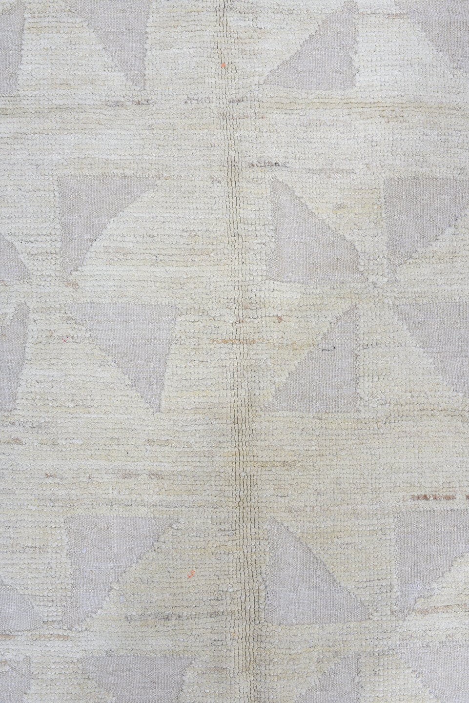 3' x 9' one-of-a-kind handmade vintage Tulu runner rug. Color palette: ivory, cream, taupe, pale gray, beige, gray