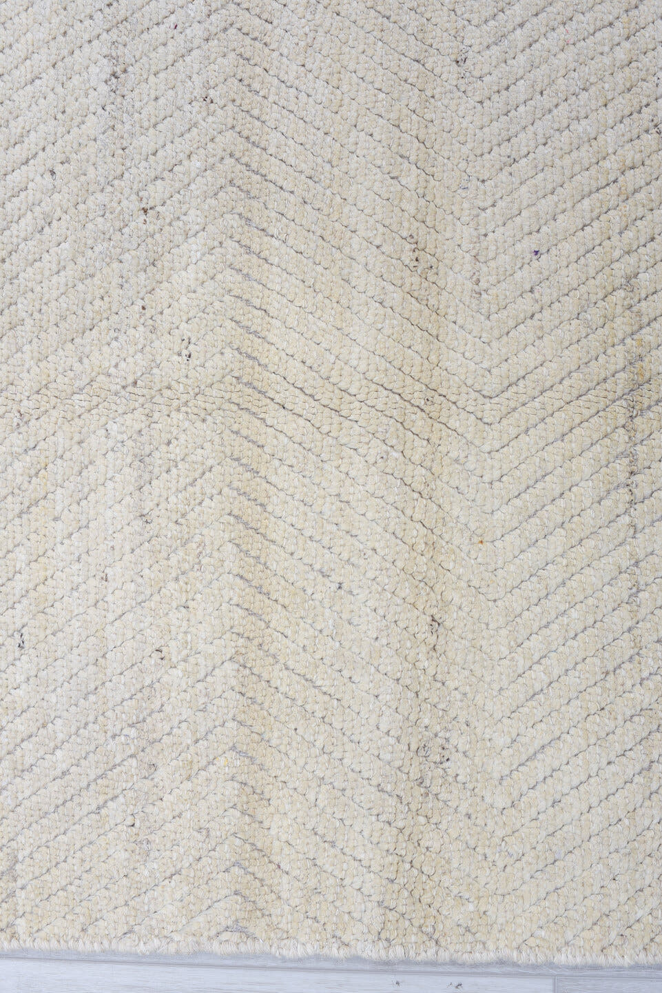3' x 11' one-of-a-kind handmade vintage Tulu runner rug. Color palette: ivory, cream, taupe, light gray, beige, gray